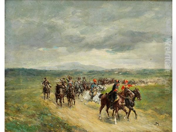 Aufmarsch Der Kavallerie Oil Painting by Ernest Meissonier