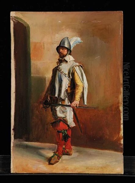 Portrait En Pied D'un Soldat De La Garde Suisse Oil Painting by Ernest Meissonier