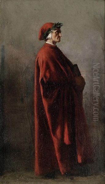 Dante Oil Painting by Ernest Meissonier