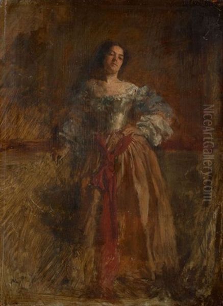 Portrait Presume De Madame Sabatier Oil Painting by Ernest Meissonier