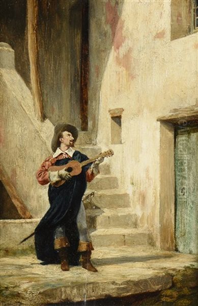 Le Joueur De Serenade Oil Painting by Ernest Meissonier