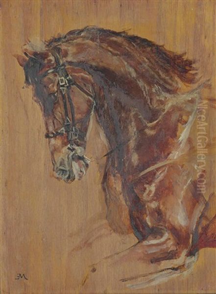 Study Of A Horse Oil Painting by Ernest Meissonier