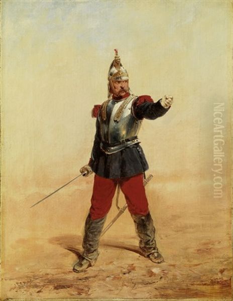 Le Cuirassier Oil Painting by Ernest Meissonier