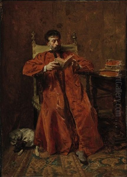 A Venetian Noble Oil Painting by Ernest Meissonier