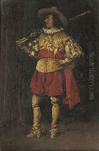 The Dashing Cavalier Oil Painting by Ernest Meissonier