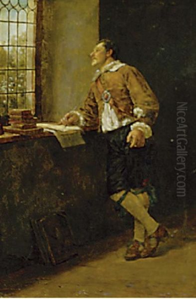 Meditation Oil Painting by Ernest Meissonier