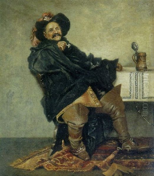 The Laughing Cavalier Oil Painting by Ernest Meissonier