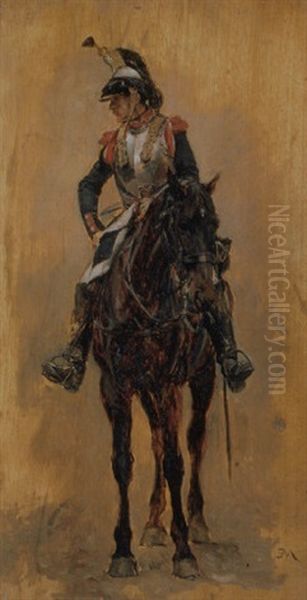 Le Cuirassier Oil Painting by Ernest Meissonier