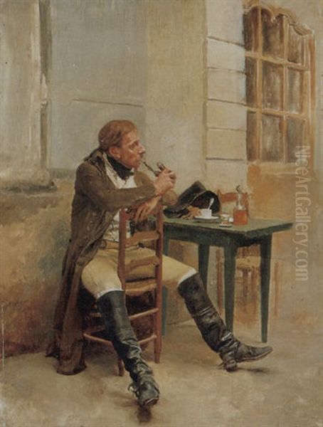 Le Fumeur Oil Painting by Ernest Meissonier