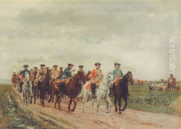 Maurice, Comte De Saxe Leading His Troops by Ernest Meissonier