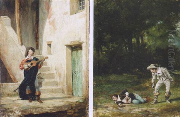 The Serenade Oil Painting by Ernest Meissonier