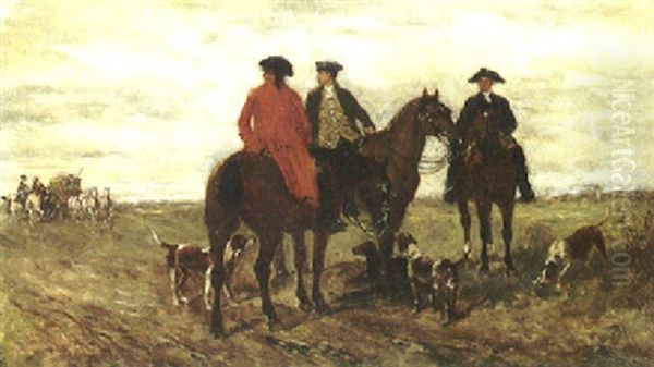 Awaiting The Stagecoach Oil Painting by Ernest Meissonier