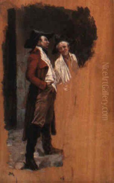 A Study Of Two Gentlemen by Ernest Meissonier