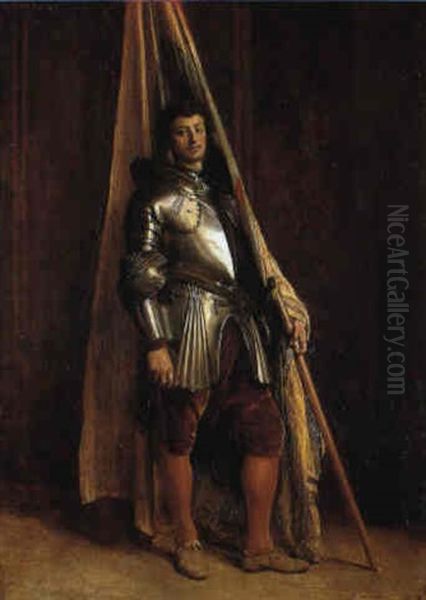 Un Homme De Guerre Oil Painting by Ernest Meissonier