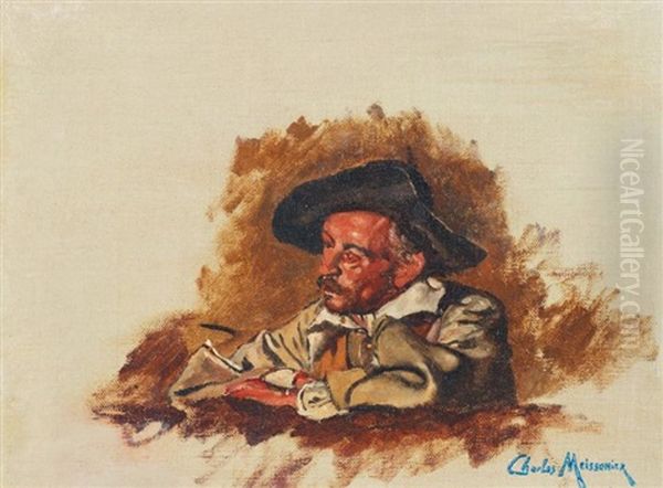 Portrait D'homme Oil Painting by Jean Charles Meissonier