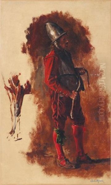 Le Soldat (study) Oil Painting by Jean Charles Meissonier