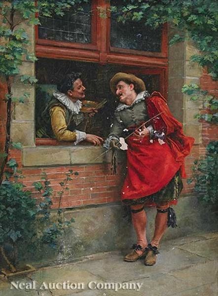 The Artist Oil Painting by Jean Charles Meissonier