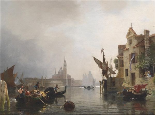 Venezianisches Capriccio Oil Painting by Ludwig Meixner