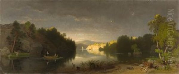 Partie Bei Stockholm Am Malar-see Oil Painting by Ludwig Meixner