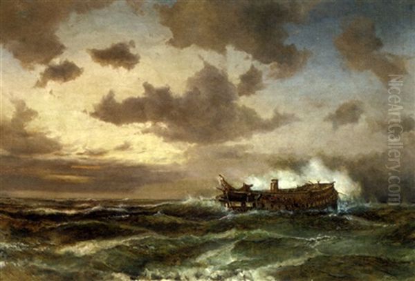 After The Storm Oil Painting by Daniel Hermann Anton Melbye