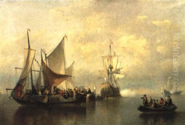 Marine Oil Painting by Daniel Hermann Anton Melbye