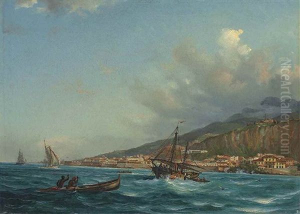 Off Caracas, Venezuela Oil Painting by Fritz Siegfried George Melbye