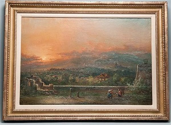 Peking Oil Painting by Fritz Siegfried George Melbye