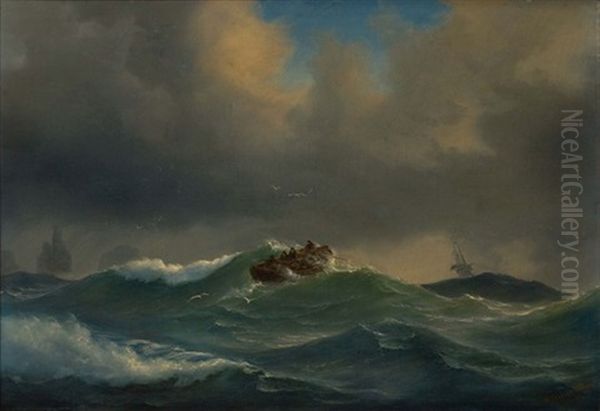 The Rescue Oil Painting by Vilhelm Melbye