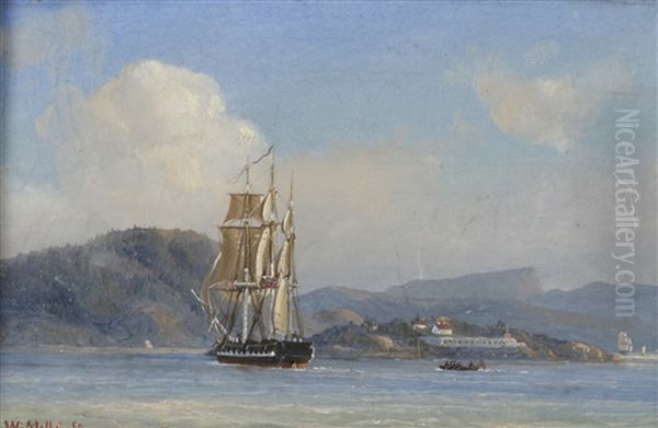 Nordstjernen Naer Caholm Oil Painting by Vilhelm Melbye