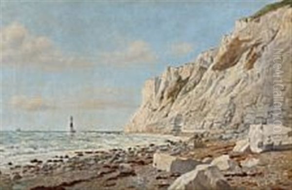 Coastal Scene From Beachy Head Oil Painting by Vilhelm Melbye