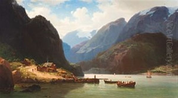 Fjordscene by Vilhelm Melbye