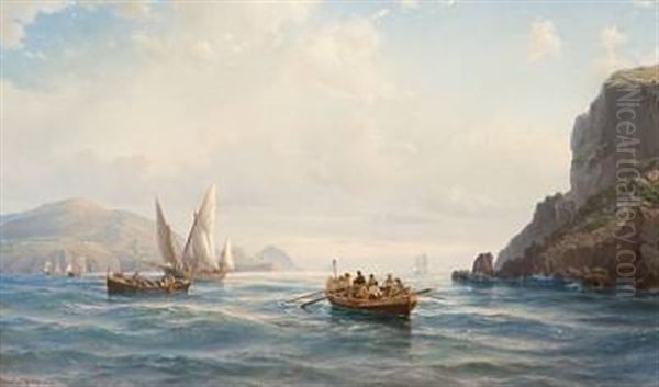 Battrafikk I Middelhavet Oil Painting by Vilhelm Melbye