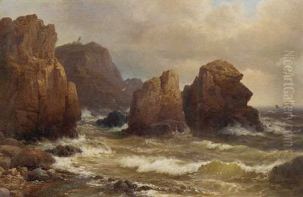 Cape Cullen, Norway Oil Painting by Vilhelm Melbye