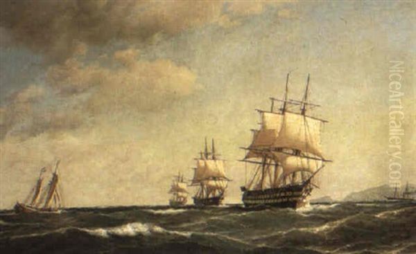 Sailing Forth Oil Painting by Vilhelm Melbye