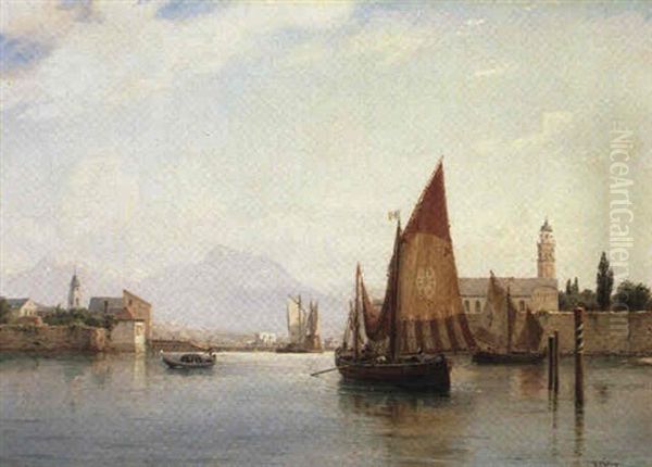 Parti Fra Venedig Oil Painting by Vilhelm Melbye