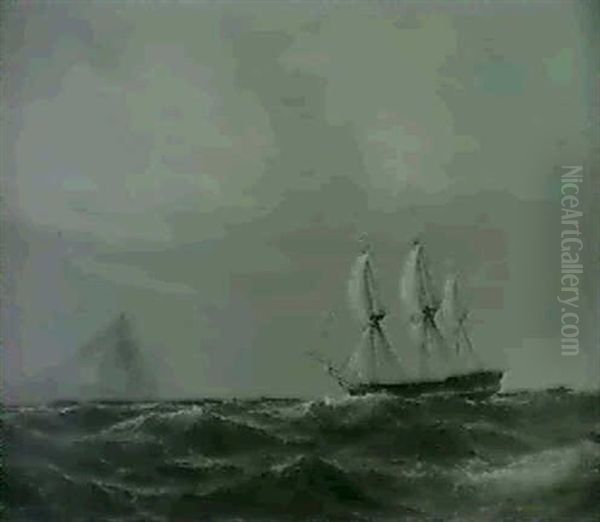 Off Gibraltar Oil Painting by Vilhelm Melbye