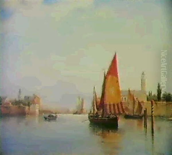 Parti Fra Venedig Oil Painting by Vilhelm Melbye