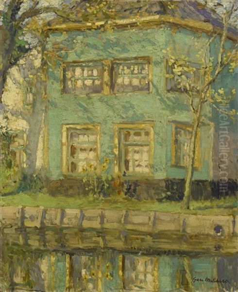 The Little Green House Oil Painting by Gari Melchers