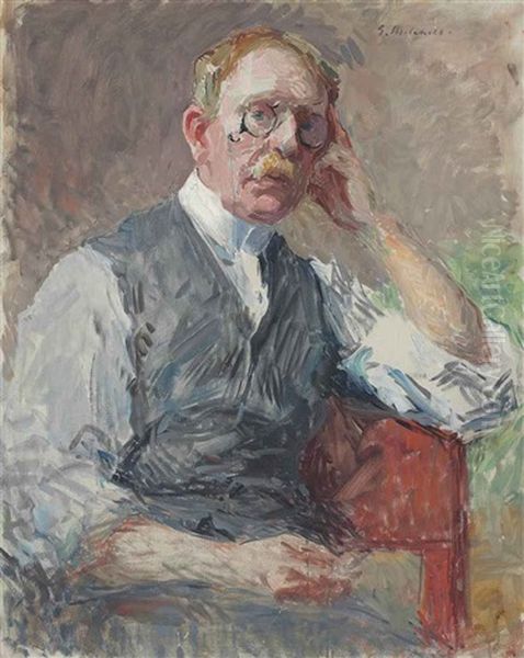 Portrait Of A Man Oil Painting by Gari Melchers