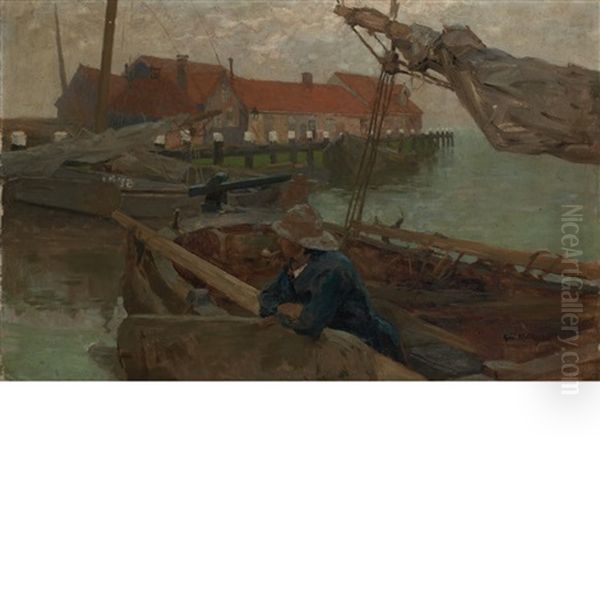 Volendam Harbor by Gari Melchers