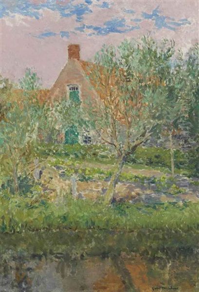 A Little House In Egmond, Holland Oil Painting by Gari Melchers