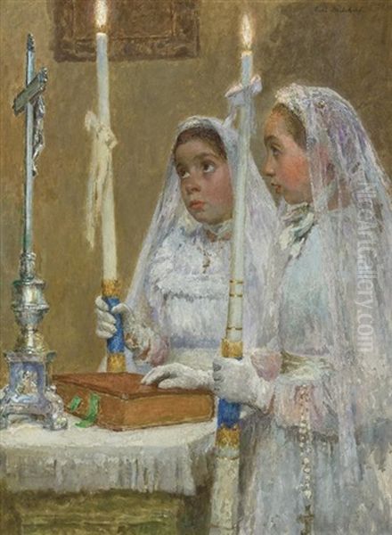 The Communicants Oil Painting by Gari Melchers