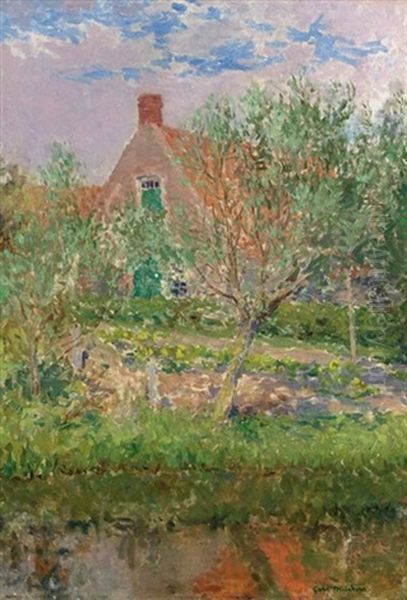 A Little House In Egmond, Holland Oil Painting by Gari Melchers