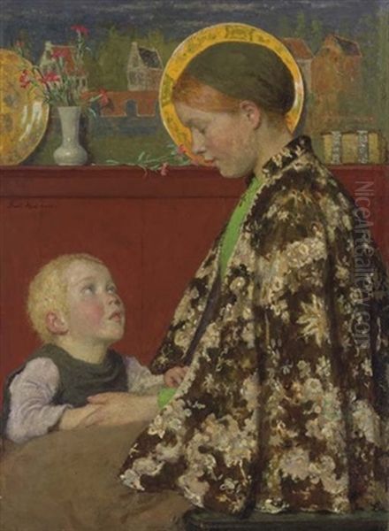 Young Mother Oil Painting by Gari Melchers