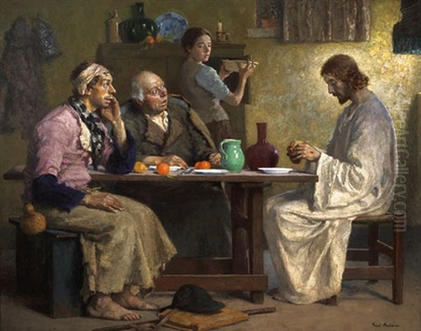 The Supper At Emmaus Oil Painting by Gari Melchers