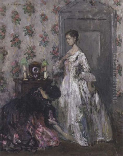 The Debutante Oil Painting by Gari Melchers