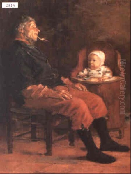 Portrait Of A Gentleman Seated Oil Painting by Gari Melchers