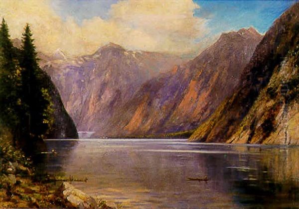 Le Lac Oil Painting by Adolf Melchert