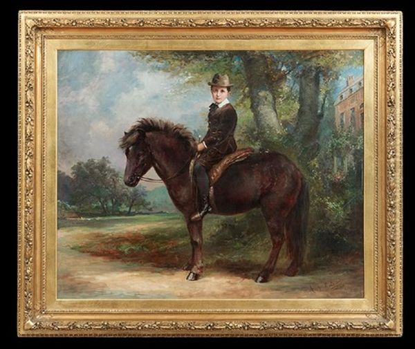 The Young Master And His Shetland Pony Oil Painting by Arthur James Melhuish