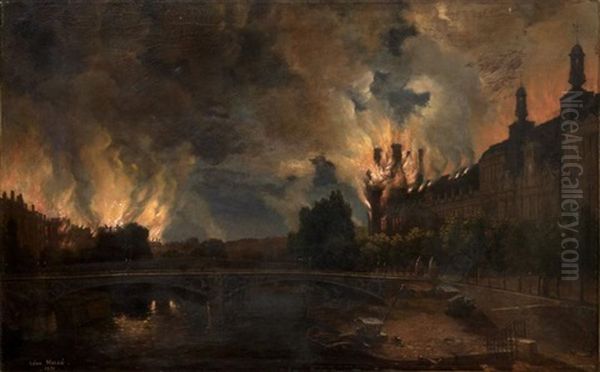 L'incendie Des Tuileries Dans La Nuit Du 23 Au 24 Mai 1871 by Leon-Auguste Melle